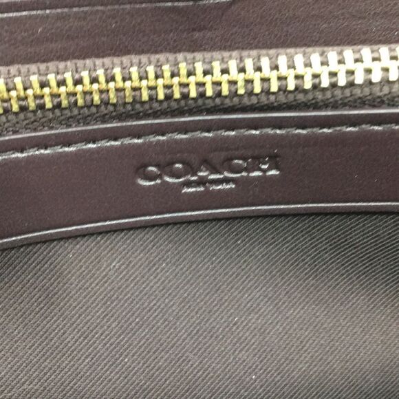 Coach Pink Ombré Signature Leather Accordion Zip Around Long Wallet - Picture 15 of 16